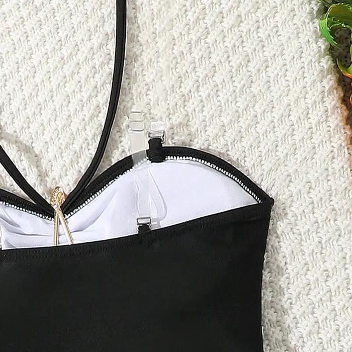 Maillot de bain une pièce pour adolescentes de 13 à 16 ans, avec sangle transparente, pour piscine et plage, tenue d'été, nouvelle collection 2026