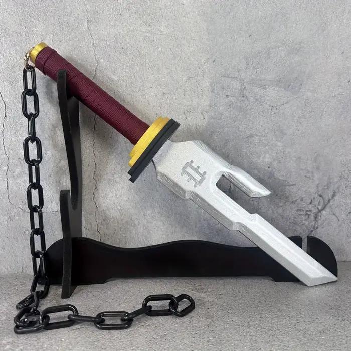 Fushiguro Toji Katana, accessoire de dessin animé Toji, épée réelle, pleine taille, japonais Katana Jujutsu Kaisen, couteau de Cosplay, sabre de samouraï, cadeau, 18 pouces
