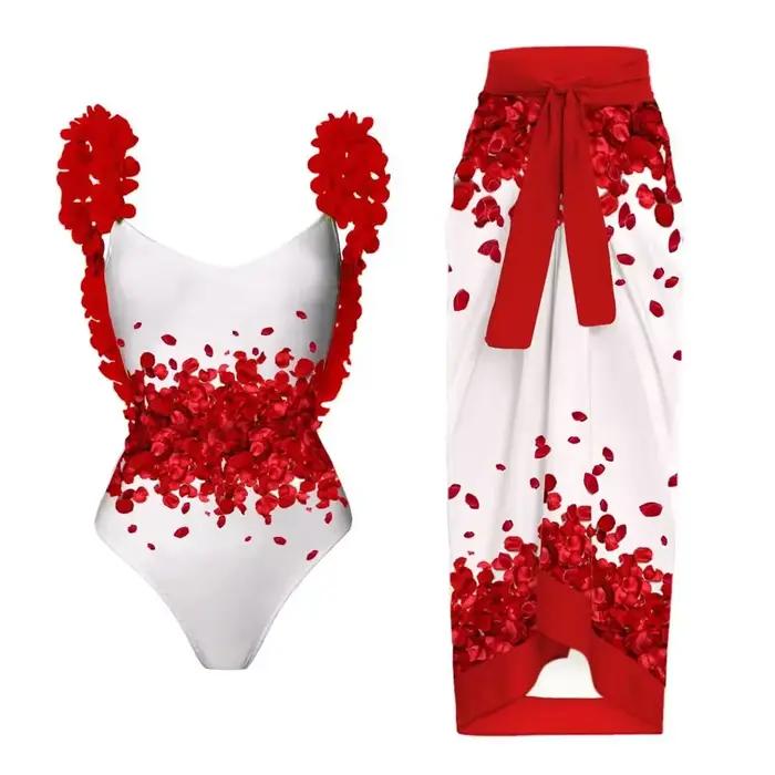 Maillot de bain une pièce imprimé bleu pour femme