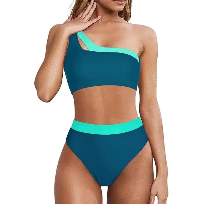Bikini 2023 femmes taille haute maillot de bain Sexy une épaule maillots