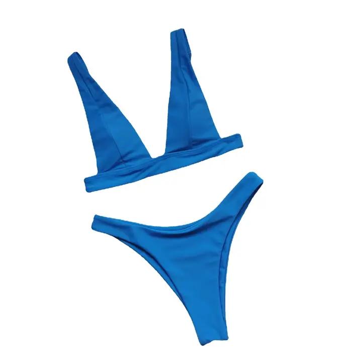 Sexy Bikini 2022 solide maillot de bain femmes maillots