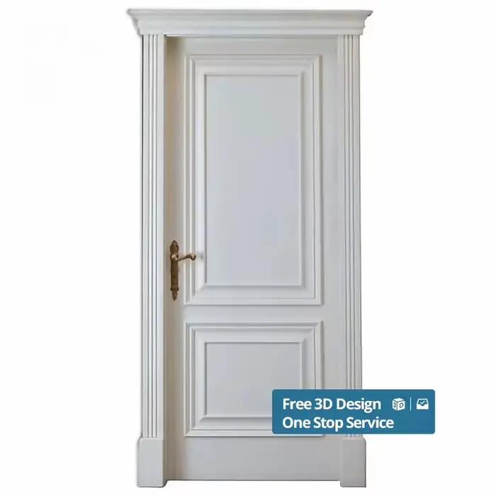 Conception de porte intérieure en bois massif de chambre à coucher de luxe 30X78