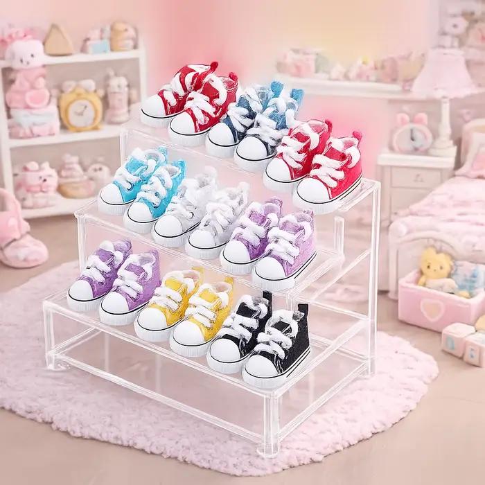Accessoires pour enfants, mini-chaussures 1/6, chaussures de 5 cm, chaussures en toile, baskets