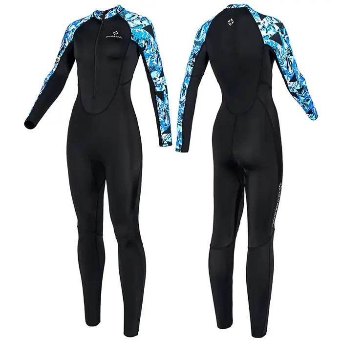 Femmes corps complet maillot de bain anti-éruption Lycra mince combinaison une pièce maillots
