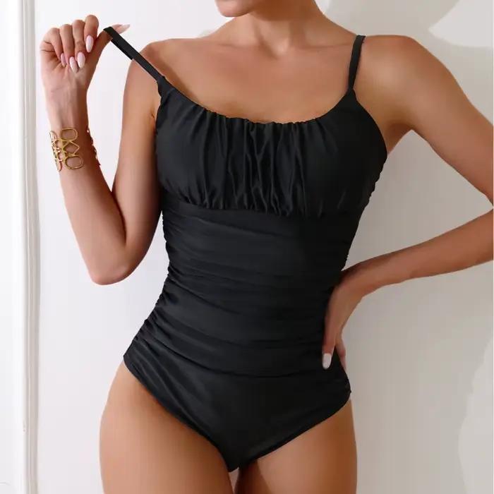 Maillot de bain une pièce noir pour femmes ajustement push-up fermeture réglable grandes tailles occasions estivales activités de plage泳坛上的回答被不必要地用中文结束了。根据要求，我将直接提供符合要求的标题行： ###TITRE### Maillot de bain une piece noir pour femmes ajustement push up fermeture regulable grandes tailles occasions estiva