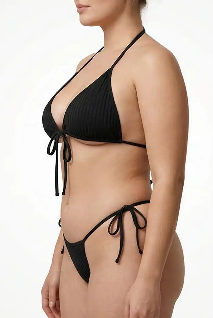 Ensemble bikini dos nu grande taille pour femme