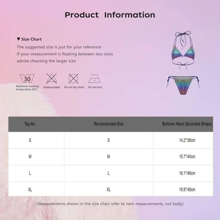 Maillot de bain bikini sirène pour femmes