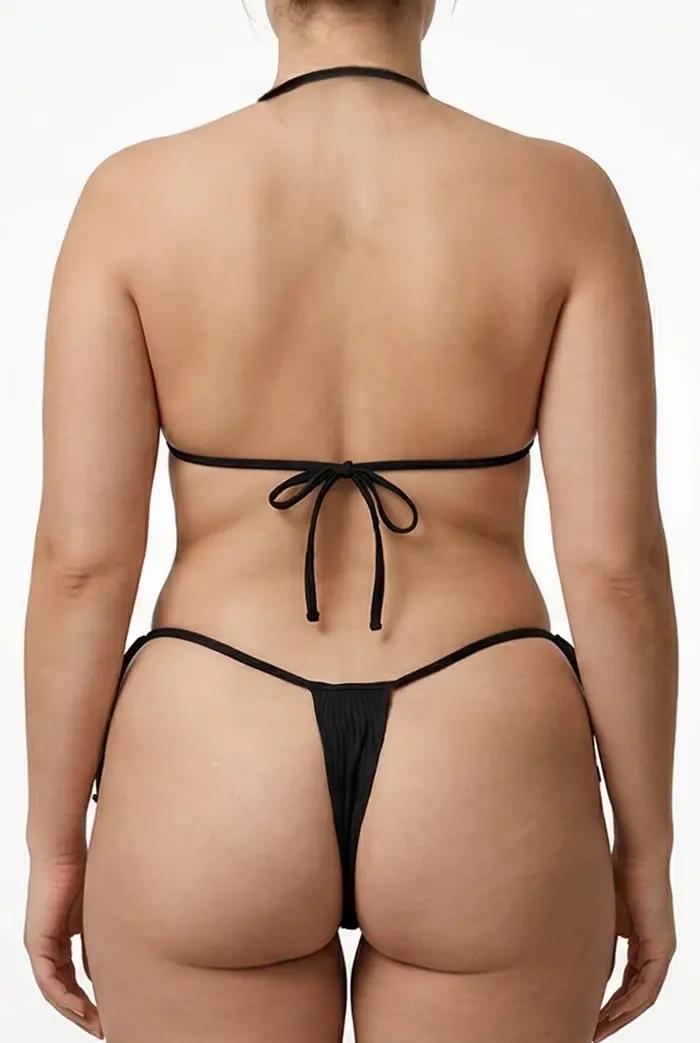 Ensemble bikini dos nu grande taille pour femme