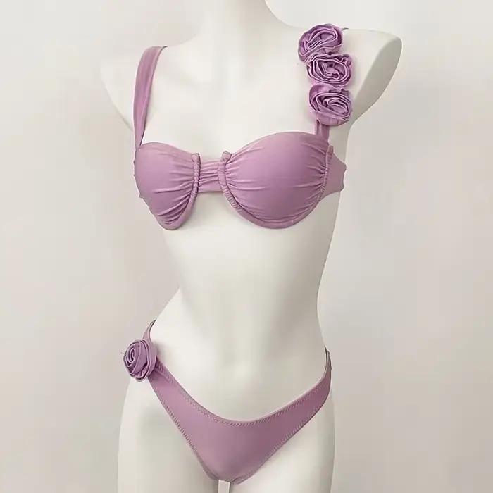 Maillots de bain femme deux pièces fleur Bikinis
