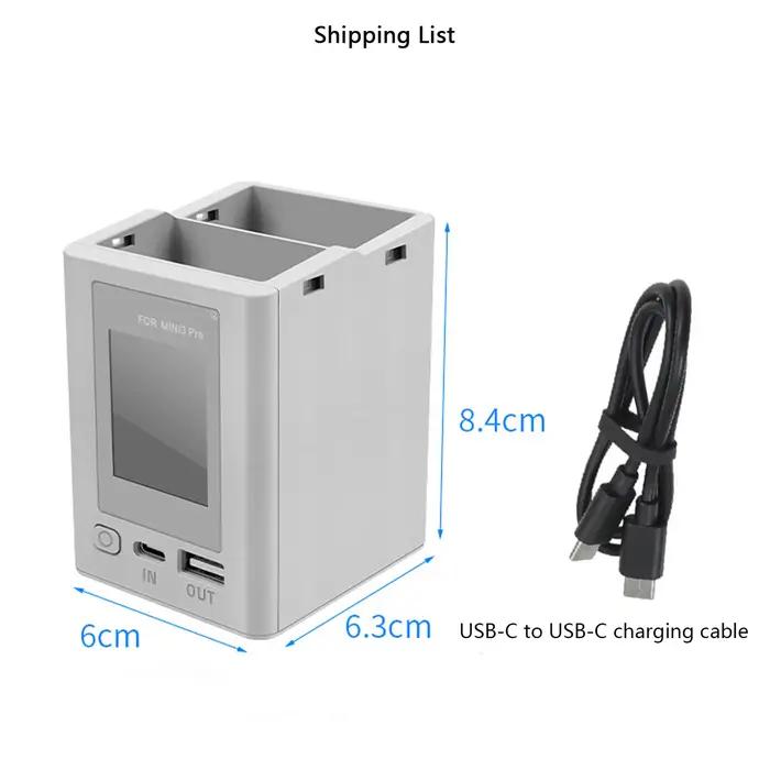 Pour DJI Mini 4 Pro/Mini 3 Pro majordome de charge affichage numérique Hub de charge batterie chargeur Intelligent accessoires de Drone