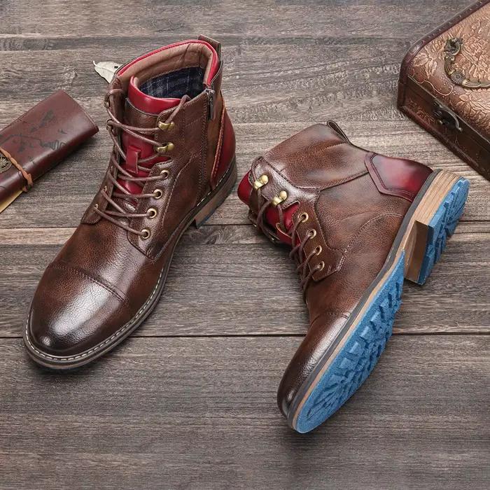 Taille 7-13 bottes hommes marque 2024 mode bottes confortables en cuir # AL603C4