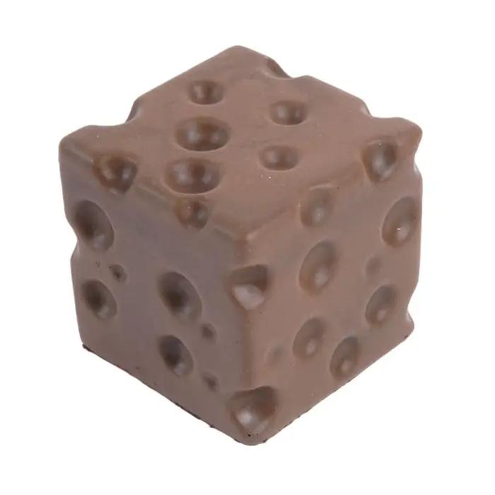 Jouet anti-stress en PU en forme de cube de fromage à presser, 5/7 cm, super doux, à récupération lente, réaliste, pour la relaxation des mains