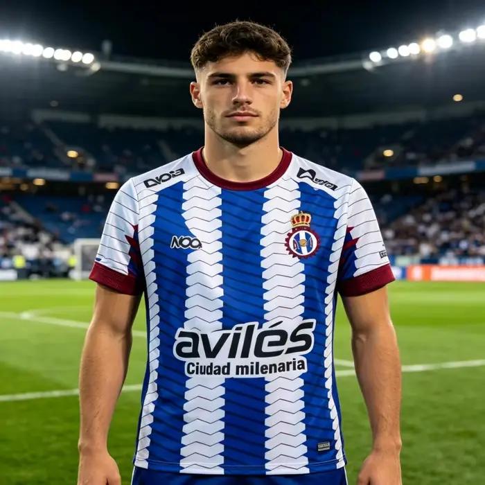 Maillot de football Real Avilés Espagne 2026 – T-shirt homme à séchage rapide, respirant 3D, spécial entraînement et match, pour toute la famille et les enfants