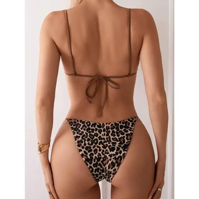 Maillot de bain imprimé léopard pour femmes