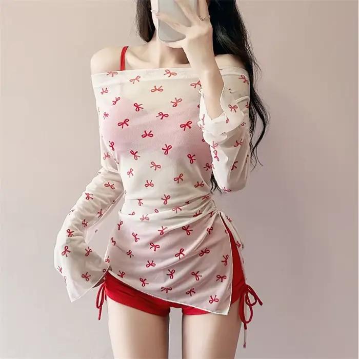 Maillot de bain coréen rouge