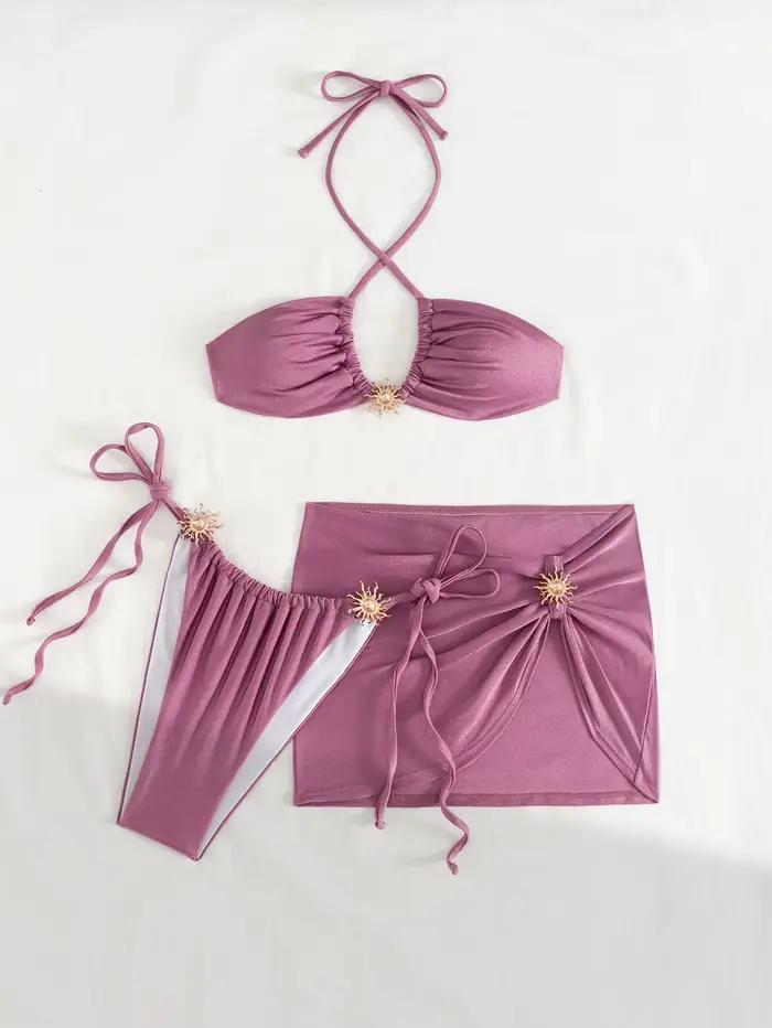 Maillot de bain 3 pièces sexy pour femme