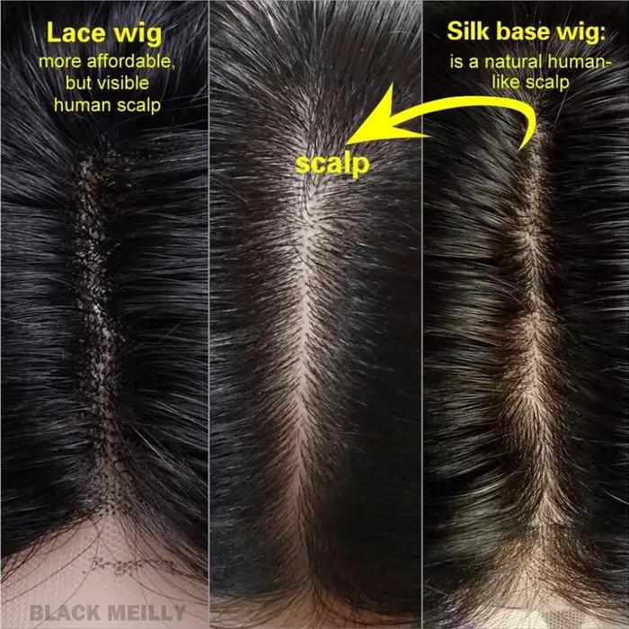 Perruque Full Lace Wig Yaki brésilienne ondulée, cheveux naturels, pre-plucked, pour femmes