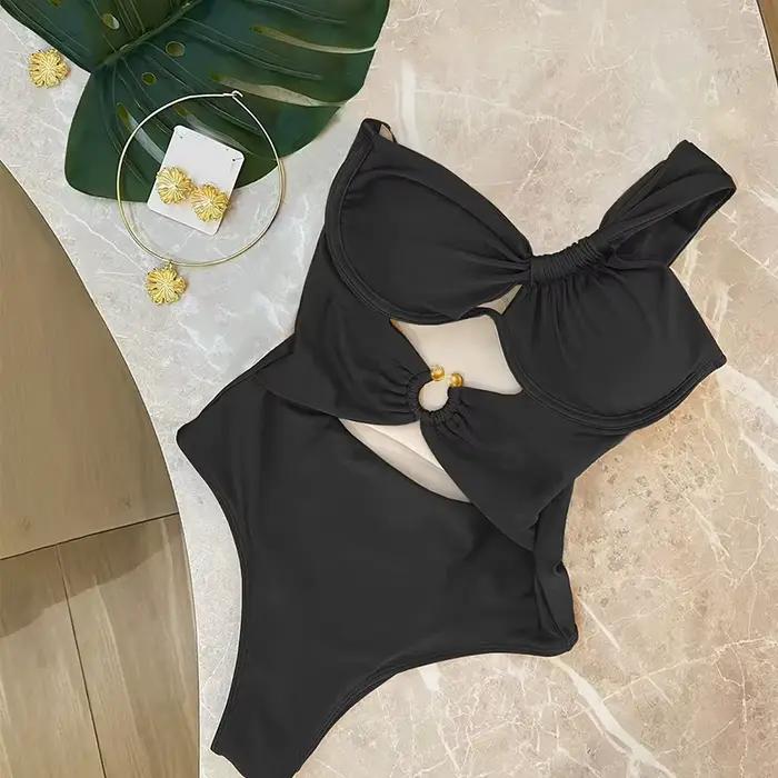 Maillot de bain une pièce push-up à armatures