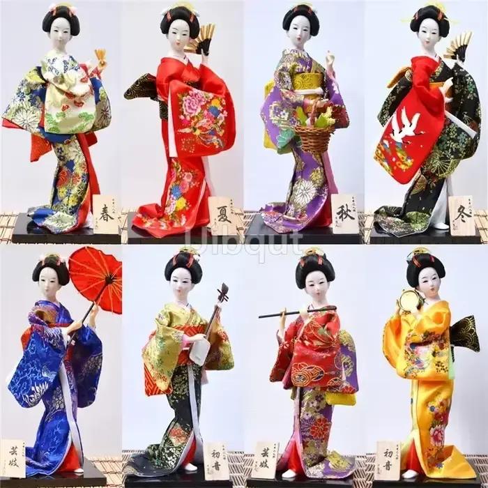 Geisha japonais kimono poupée marionnette fruits de mer sushi boutique restaurant décorer outil mignon jouet embellissement ornements cadeau artisanat 1-28