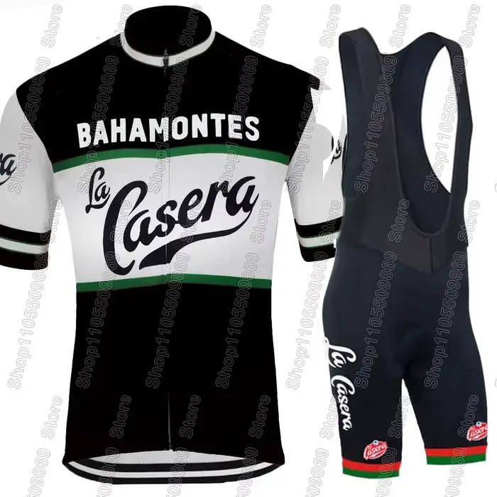 Ensemble de maillot de cyclisme rétro La Casera 2026, vêtements de cyclisme vintage, rouge et blanc, maillot de vélo de route pour homme, combinaison de vélo, short de vélo