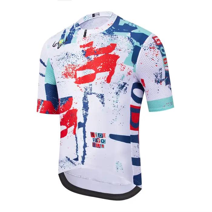 RAUDAX été hommes à manches courtes maillot de cyclisme maillot de cyclisme sur route vêtements VTT vêtements de sport avec trois poches