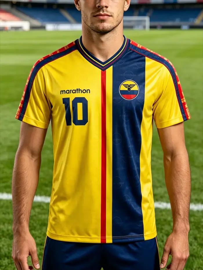Maillot de football Équateur pour hommes et femmes, t-shirt de sport à manches courtes, respirant, séchage rapide, décontracté, unisexe, pour supporters