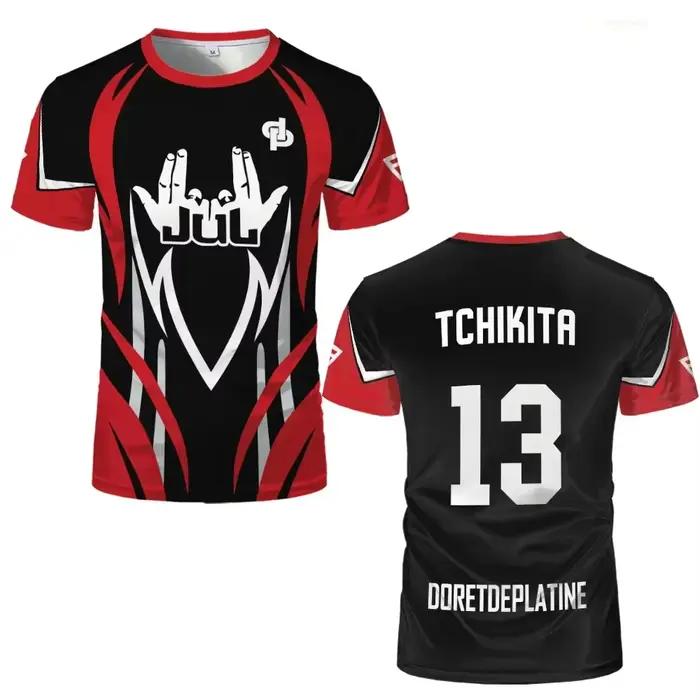 Maillot de football pour homme 2026 Été JUL TCHIKITA 13 – Séchage rapide, respirant, style Hip Hop Streetwear, haut d'entraînement
