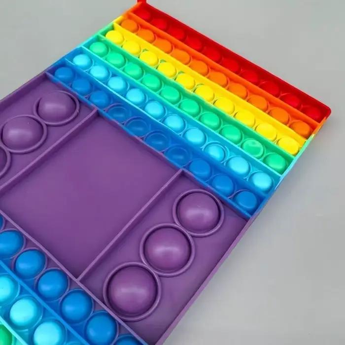 Jeu de société anti-stress pour enfants, jouet sensoriel à bulles à presser de 30 cm, grand format, pour l'autisme, AHDH autism