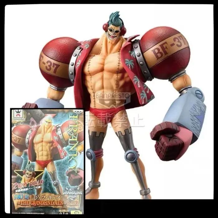 Figurines d'action One Piece Two Years Later FRANKY DXF, ornements périphériques, collection de jeux tendance, bandes dessinées japonaises Bandai Banpresto