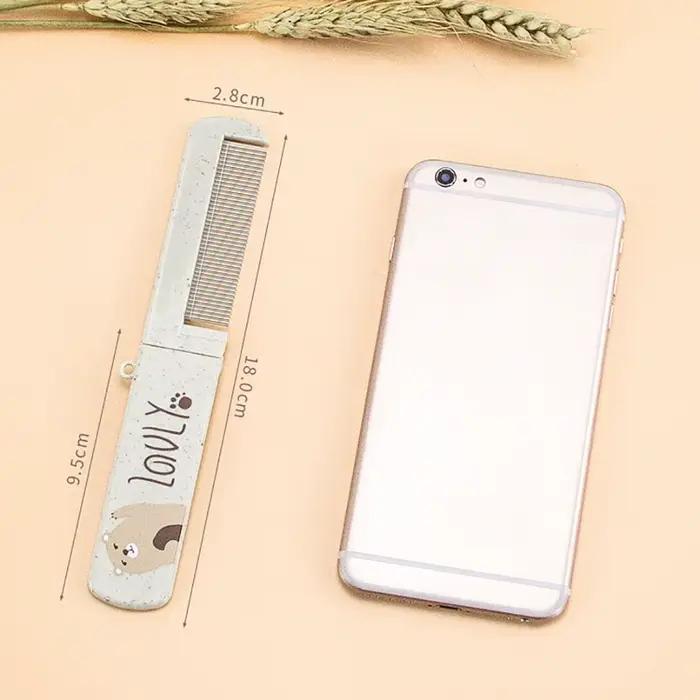 Petit miroir peigne ensemble couleur mode Portable pli maquillage miroir avec peigne pour fille cadeau outils de maquillage vanité miroir voyage