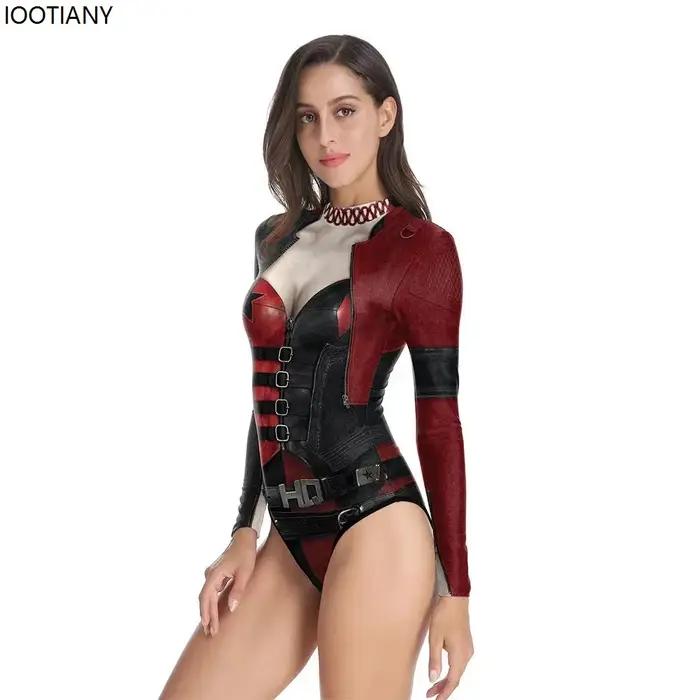 Iwing TIANY-Maillot de bain une pièce imprimé policière pour femme