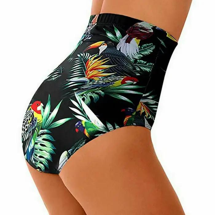 Bikini Taille Haute Floral Femme Polyester Style Moderne Occasions Estivales Plage Vacances