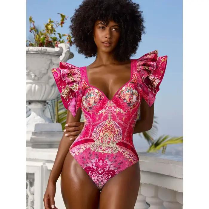 Maillot de bain une pièce et jupe à volants