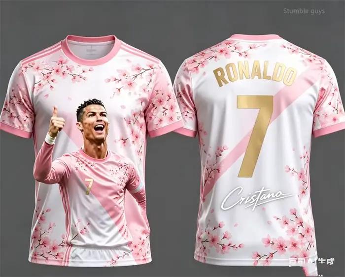 Maillot de football Ronaldo 7 pour hommes, t-shirt à manches courtes, vêtements de sport tendance, vêtements d'entraînement surdimensionnés, vêtements pour enfants