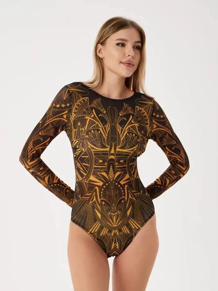 Nouveau Maillot de Bain Intégral Intelligent Anti-UV Style Européen pour Femme Occasions Plage Natation et Repos Plage