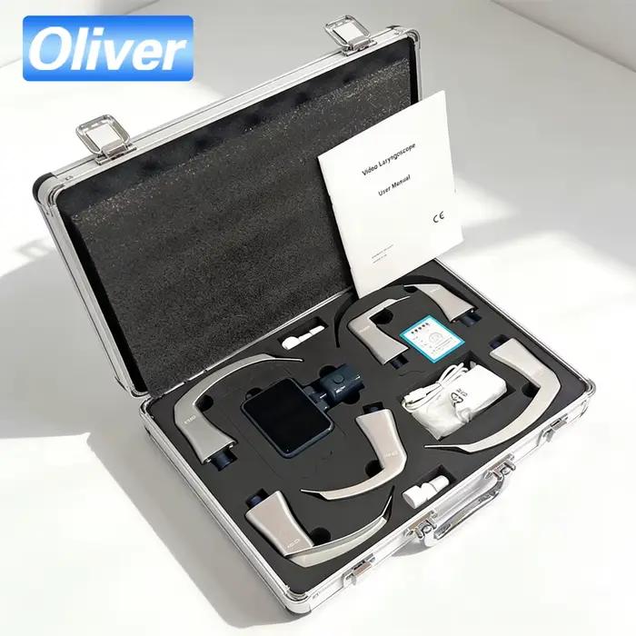 Laryngoscope vidéo d'anesthésie à écran tactile HD de 3.5 pouces, lames stérilisables réutilisables, 6 tailles pour l'anesthésie, expédition rapide au mexique