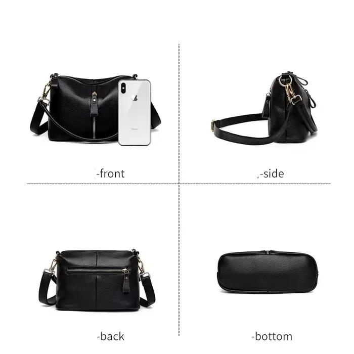 Sacs à main en cuir véritable pour femmes, cuir de vachette naturel, décontracté, simple, petit, haute qualité, femme initiée, bandoulière, fourre-tout