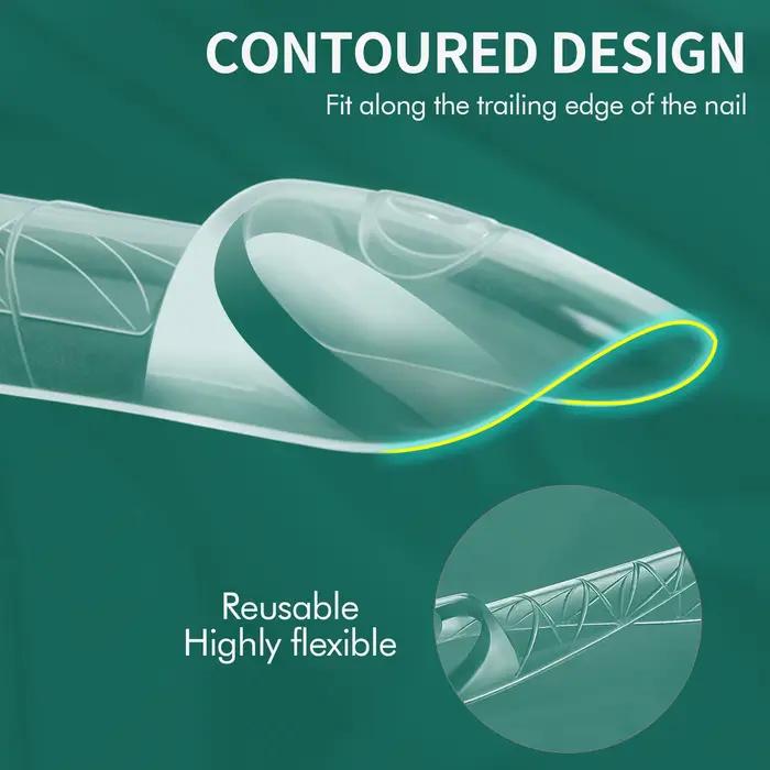 Nailpop Space French Dual Forms 15 Tailles Moules Transparents pour Extension de Gel Constructeur Professionnel Salon Maison Manucure 60/150pcs