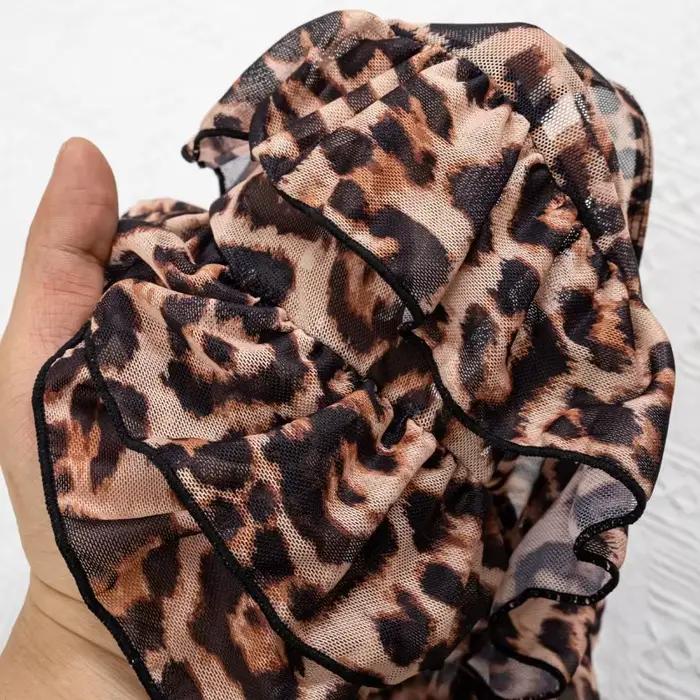 Nouvel ensemble bikini léopard 3 pièces sexy pour femmes plage vacances fête piscine