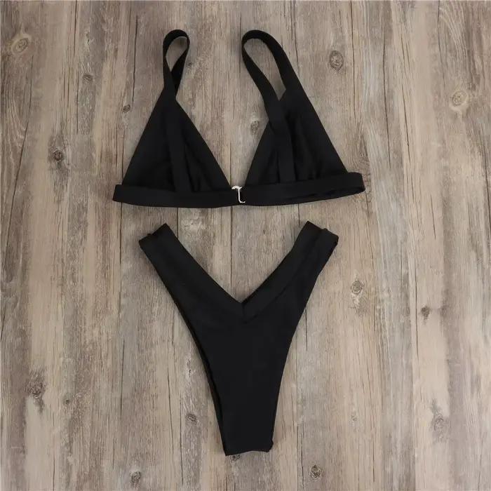 Maillot de bain triangle deux pièces pour femmes