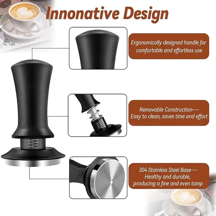 Dimensions de doseur de café 51mm 53mm 58mm, s'adapte parfaitement aux Machines à expresso Delonghi, outil d'application de café Barista de qualité supérieure