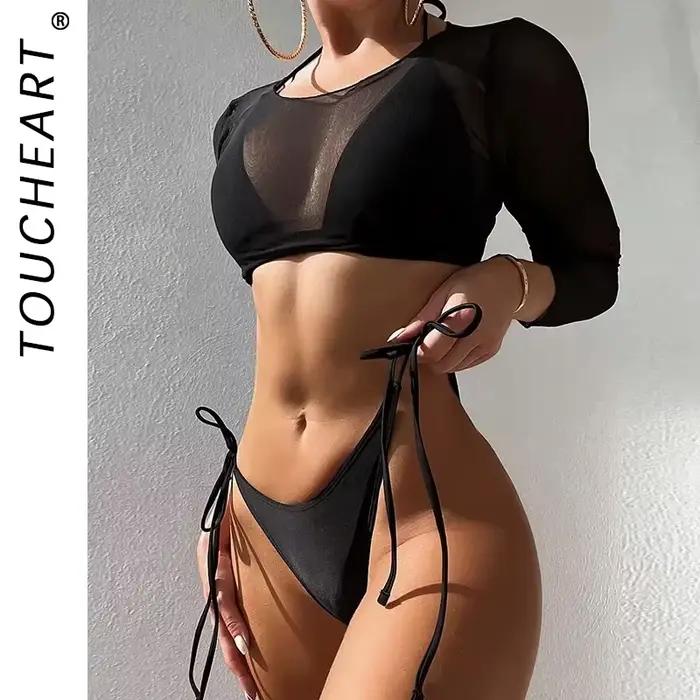Toucheart-Maillot de bain imprimé léopard pour femme