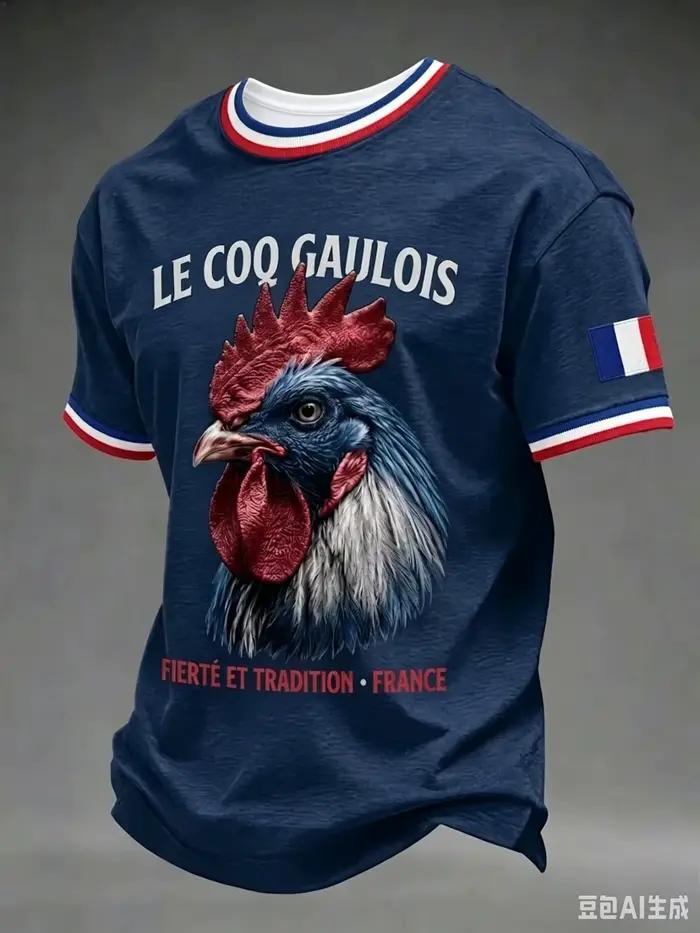 Maillot de football de l'équipe nationale de France, col en V, imprimé drapeau français, manches courtes, haut de sport pour supporter, assorti pour la famille 2026