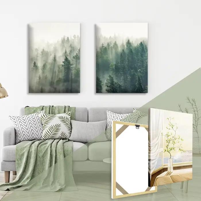 Cadre intérieur imprimé sur toile en bois, grande taille 60x120 40x60cm, cadre Photo en bois, peinture à l'huile, toile, peinture diamant, cadres d'art muraux