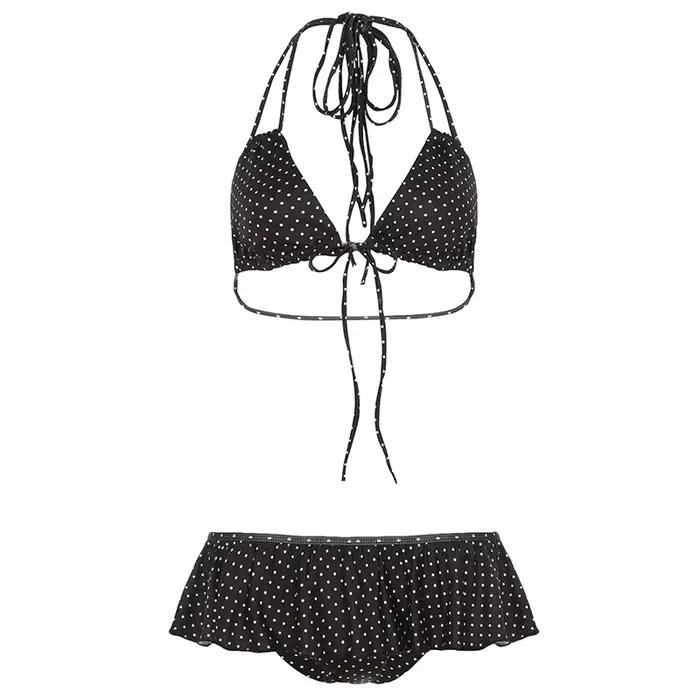 Ensemble bikini femme à pois