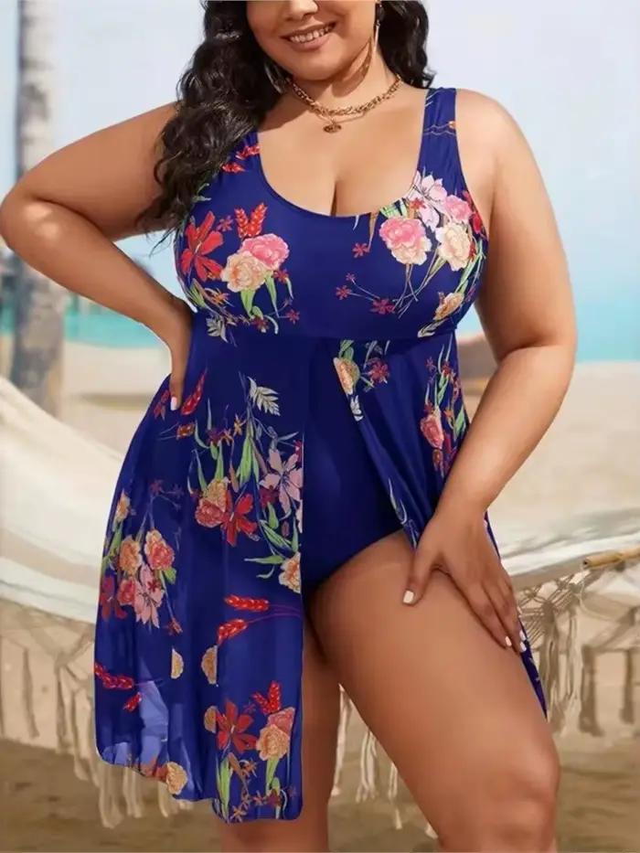 Maillot de bain une pièce grande taille pour femme effet ventre plat collicou push-up ensemble de bikinis d'été polyester ajustement confortable occasions estivales