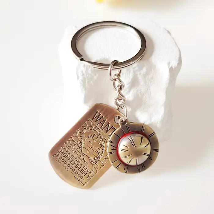Porte-clés créatif One Piece Luffy Portgas D. Ace, accessoire d'animation, pendentif décoratif pour sac à dos, vente en gros