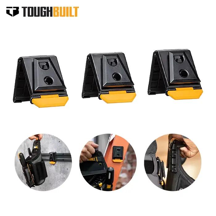TOUGHBUILT Ensemble de 3 attaches à clipser, accessoires robustes pour kit d'outils à accrochage rapide, compatibles avec les sacs ClipTech TB-CT-150
