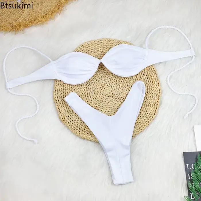 Nouvel ensemble bikini deux pièces 2026 – Maillot de bain sexy et décontracté pour femme