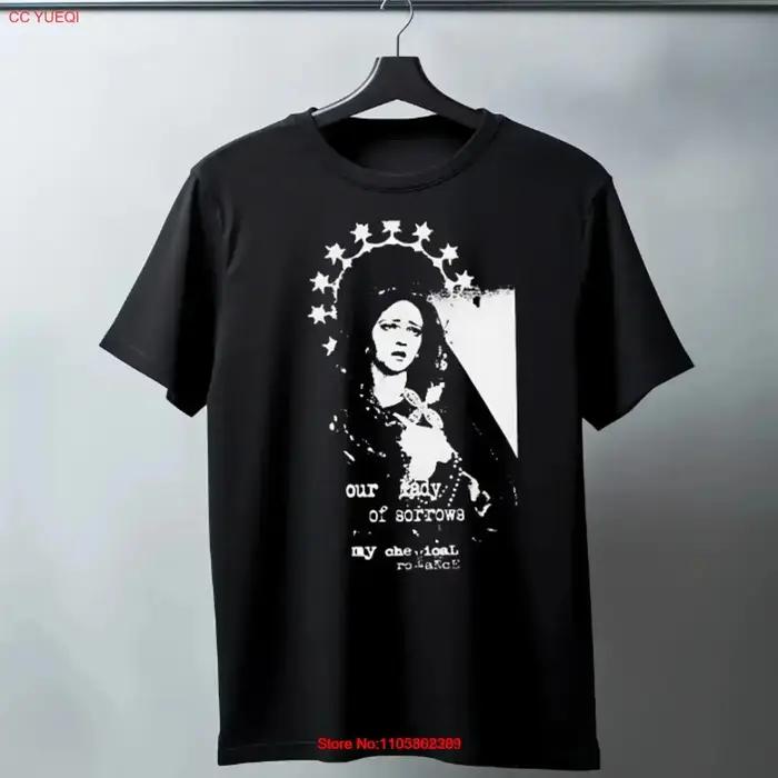 T-shirt vintage My Chemical Romance Notre-Dame des Douleurs, taille S-5XL, délavé, pour homme, idéal pour le quotidien, élégant et extensible